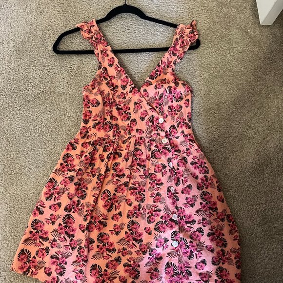 Zara Tropical Print Mini Dress - Picture 2 of 2